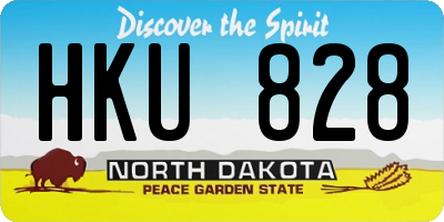 ND license plate HKU828