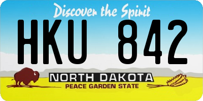 ND license plate HKU842