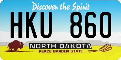 ND license plate HKU860