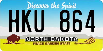 ND license plate HKU864
