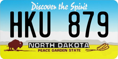 ND license plate HKU879