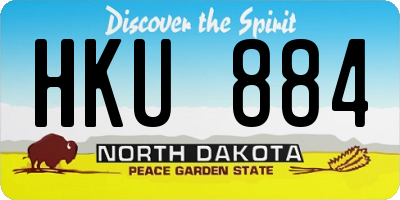 ND license plate HKU884