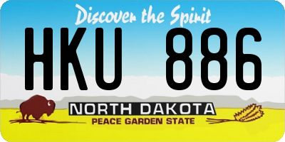 ND license plate HKU886