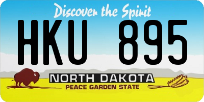 ND license plate HKU895