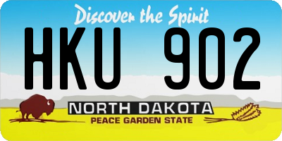 ND license plate HKU902