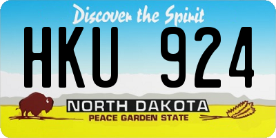 ND license plate HKU924