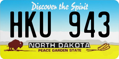 ND license plate HKU943