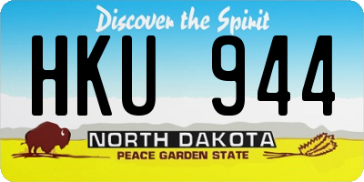 ND license plate HKU944