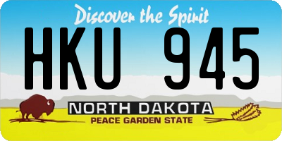 ND license plate HKU945