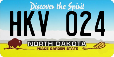 ND license plate HKV024