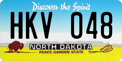 ND license plate HKV048