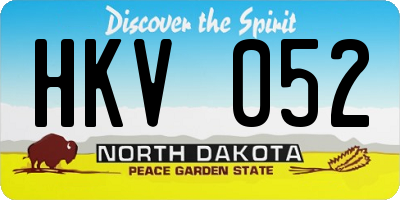 ND license plate HKV052