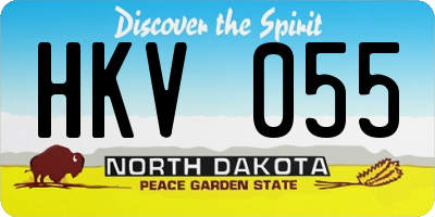 ND license plate HKV055