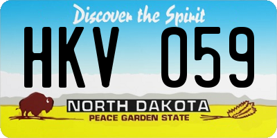 ND license plate HKV059