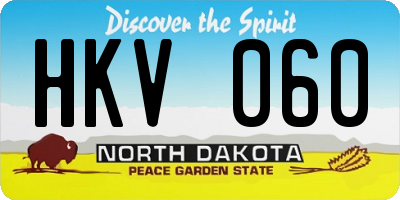 ND license plate HKV060