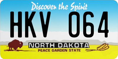 ND license plate HKV064