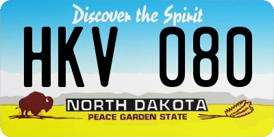 ND license plate HKV080