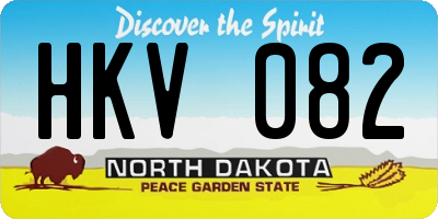ND license plate HKV082