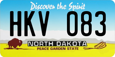 ND license plate HKV083