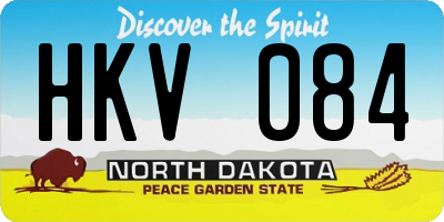 ND license plate HKV084