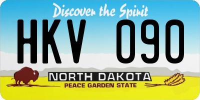 ND license plate HKV090