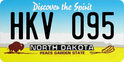 ND license plate HKV095