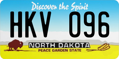 ND license plate HKV096