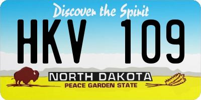 ND license plate HKV109