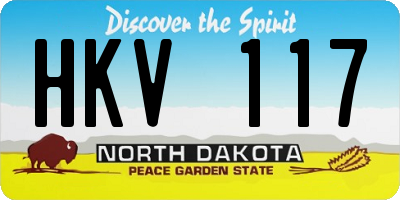 ND license plate HKV117