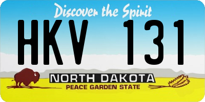 ND license plate HKV131