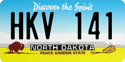 ND license plate HKV141