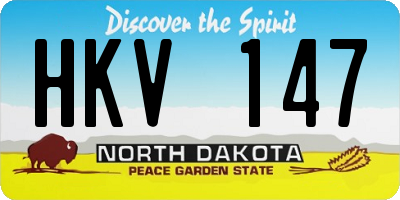ND license plate HKV147