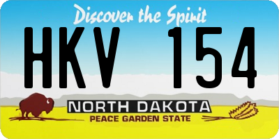 ND license plate HKV154