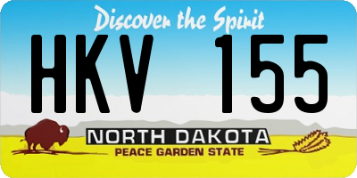 ND license plate HKV155