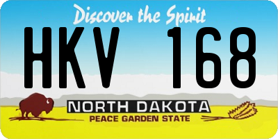 ND license plate HKV168
