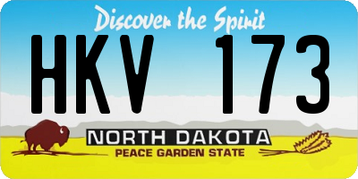 ND license plate HKV173