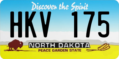 ND license plate HKV175