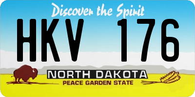 ND license plate HKV176