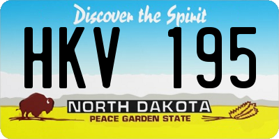 ND license plate HKV195
