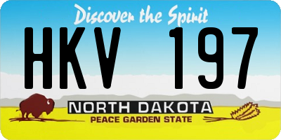 ND license plate HKV197