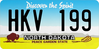 ND license plate HKV199