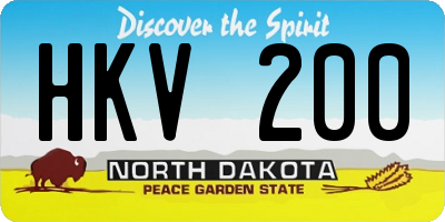 ND license plate HKV200