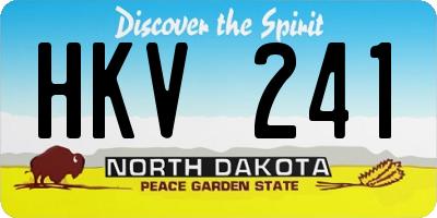 ND license plate HKV241
