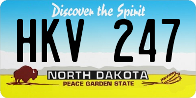 ND license plate HKV247