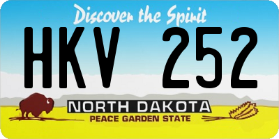 ND license plate HKV252
