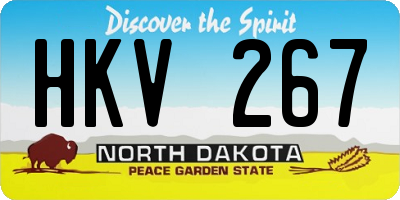 ND license plate HKV267
