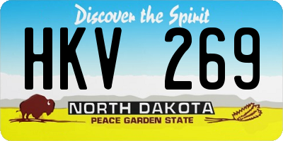 ND license plate HKV269