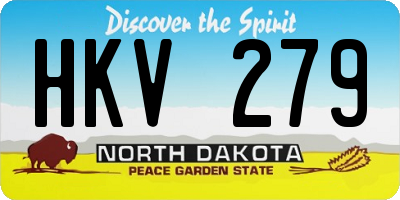 ND license plate HKV279