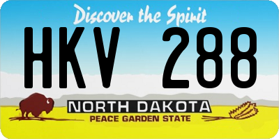 ND license plate HKV288