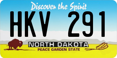 ND license plate HKV291